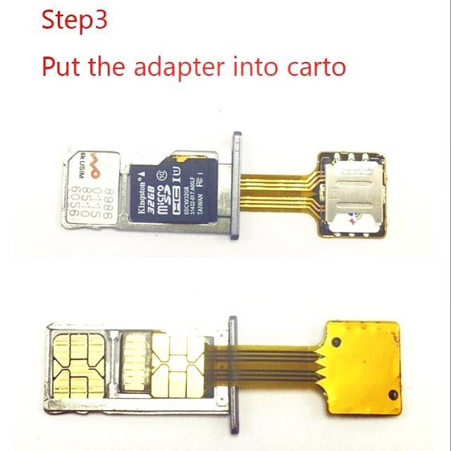 Dual simcard adapter Hybrid - Sim card Extender Nano SD card converter Dual Simcard nano SD aktif