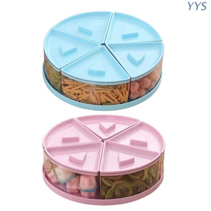 

READY STOCK YYS CREATIVE FRUIT PLATE 5 GRIDS CANDY STORAGE BOX NUTS SDC4133S