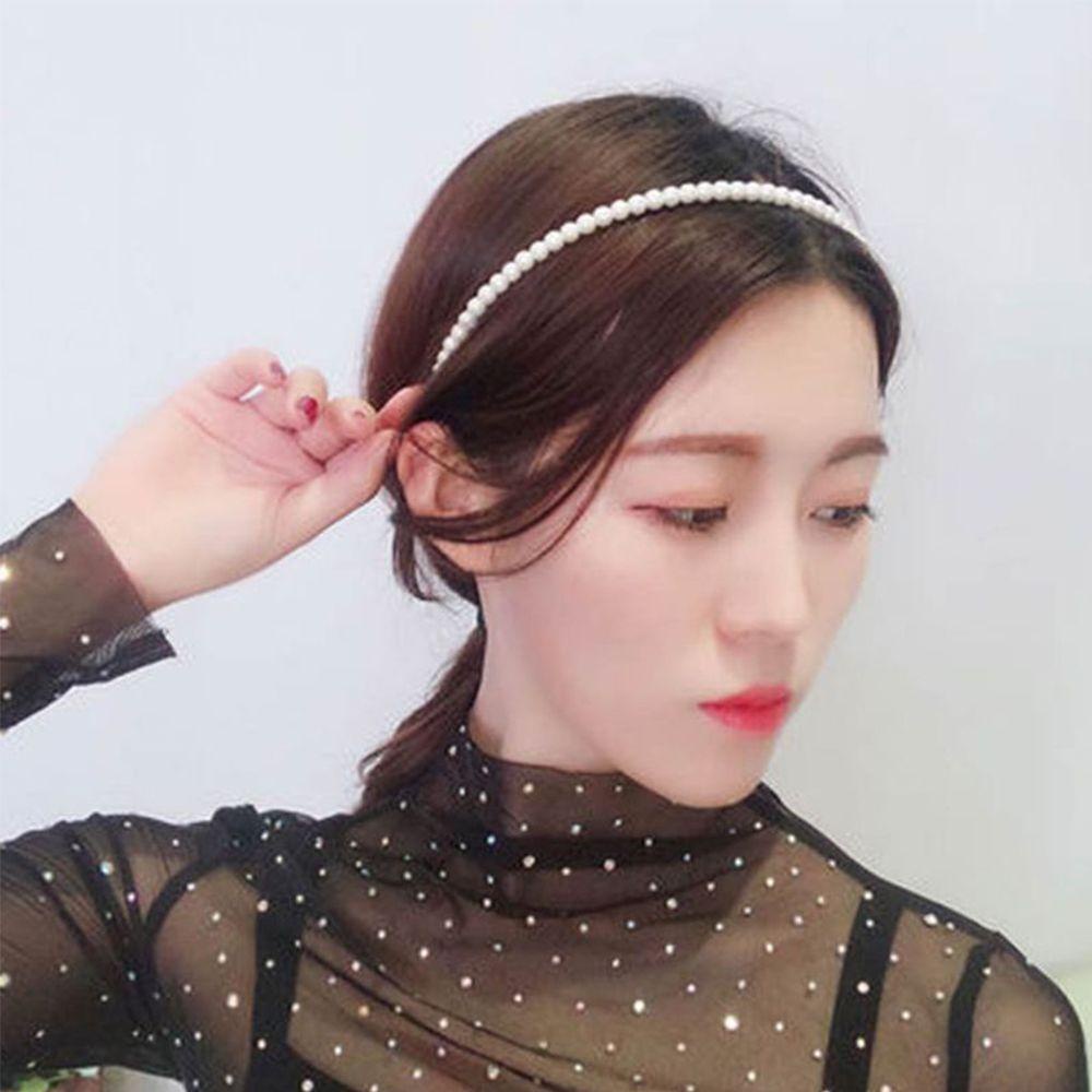 Needway Hair Hoop Lucu Perhiasan Hadiah Ulang Tahun Mutiara Imitasi Aksesoris Rambut Gadis Korea