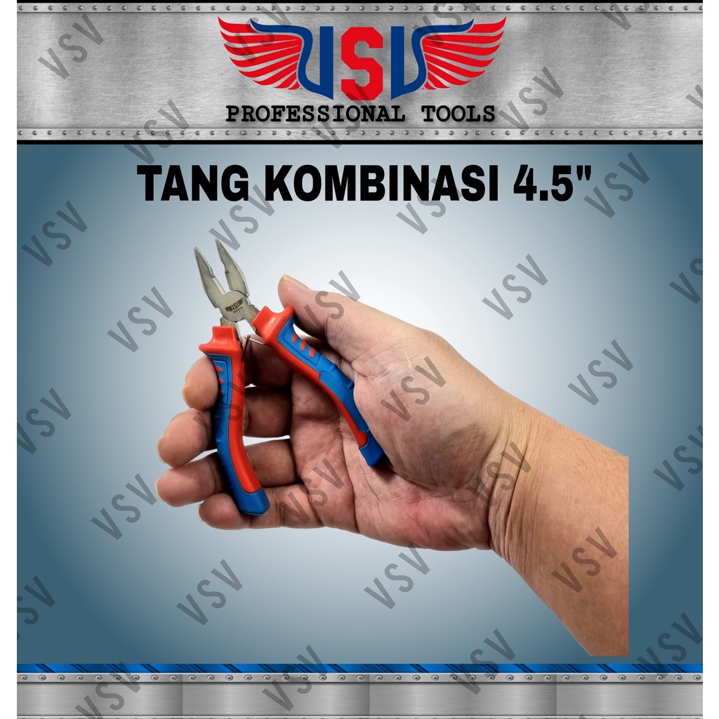 VSV Tang Mini 4.5&quot; Tang Kombinasi Lancip Potong Kakatua Mini Pliers 4.5inchi