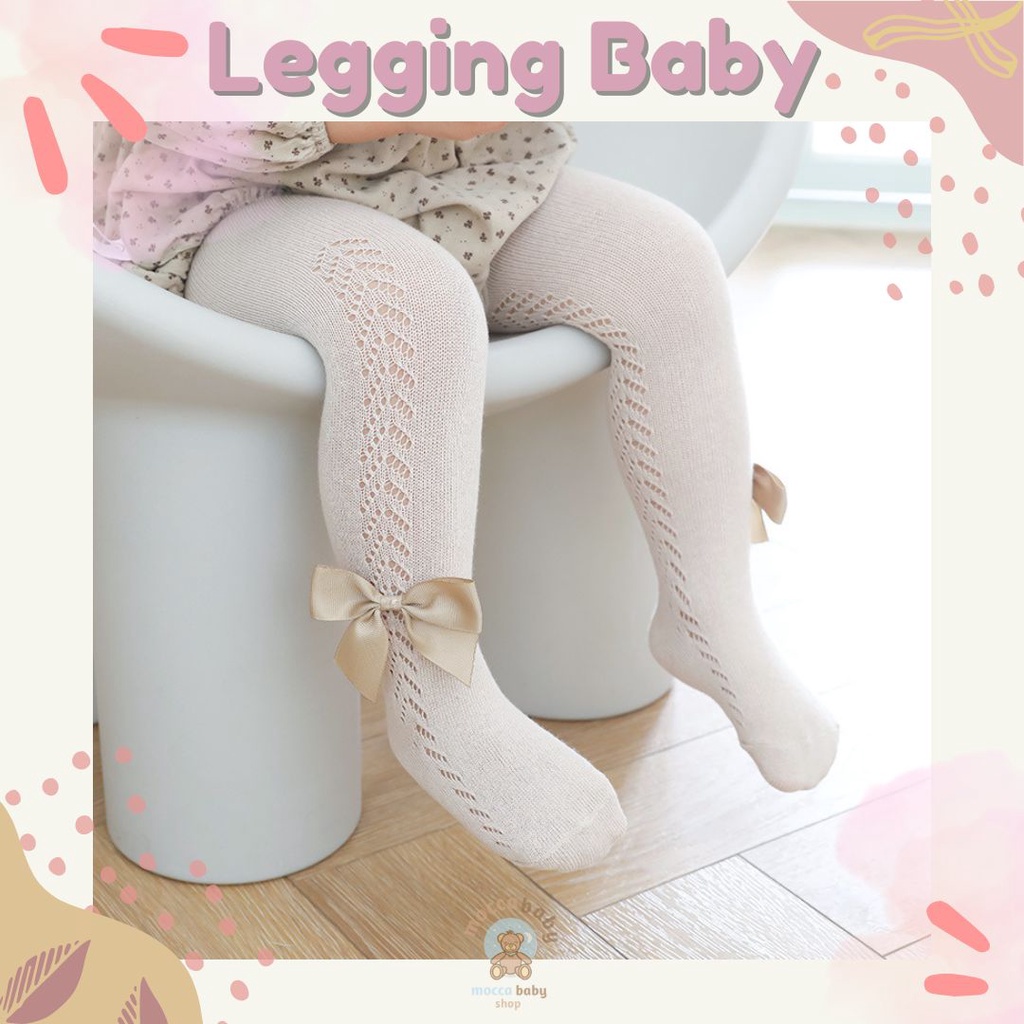 MBSS - LEGGING CUTIE PIE Stocking Ribbon Bayi Anak / Celana Anak Perempuan Soft Import