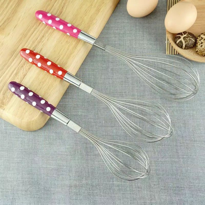 kocokan telur / adonan kue  polkadot whisk jaring / balon