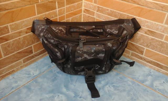 T08 tas pingang weistbag army tactical free facfh/mblem