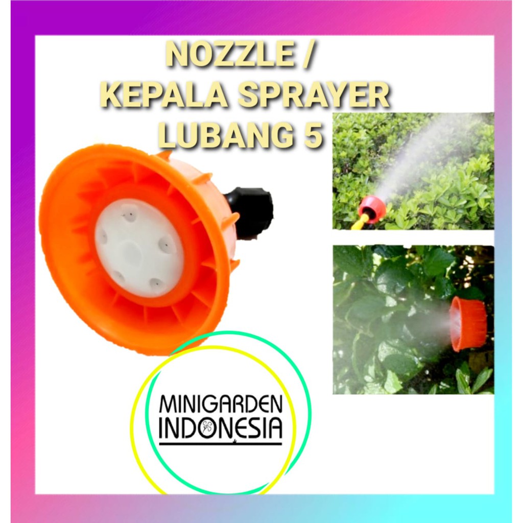 NOZZLE PLASTIK KEPALA SPRAYER LUBANG 5  spuyer tembak hama siram irigasi taman semprotan elektrik