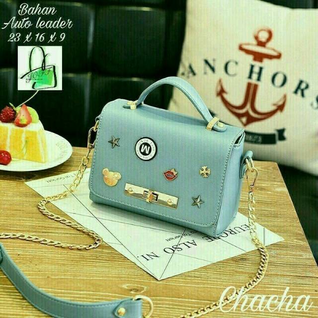 Tas Selempang Wanita Chacha &amp; Kiss / Sling Bag Tali Rante