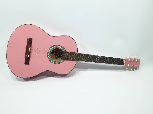 Gitar Akustik Merk Yamaha Warna Pink Bulat Senar String Jakarta Murah