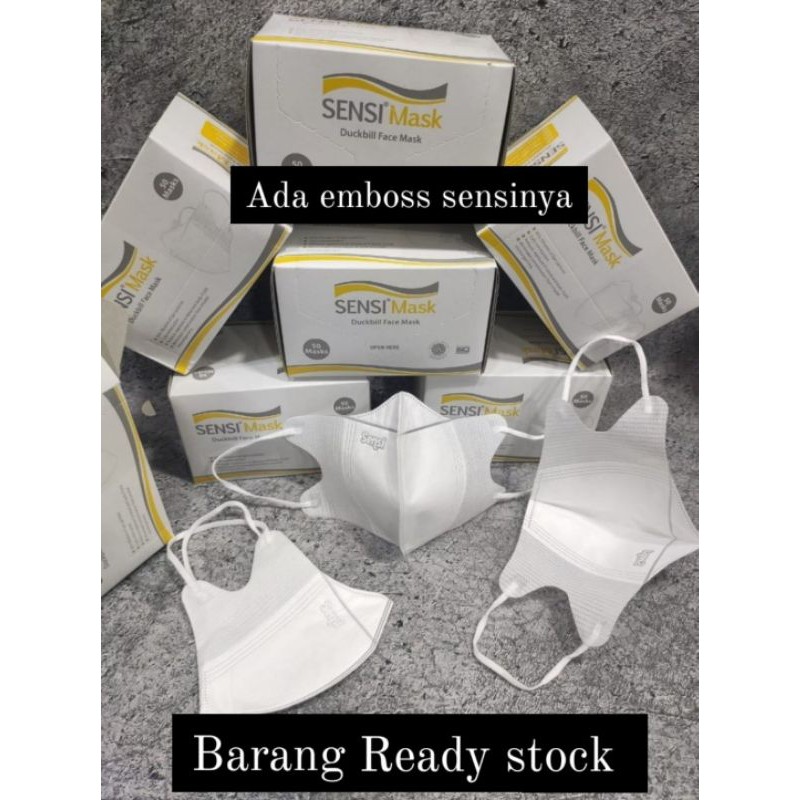 masker sensi duckbill 3plys 1 box 50pcs dan 25pcs