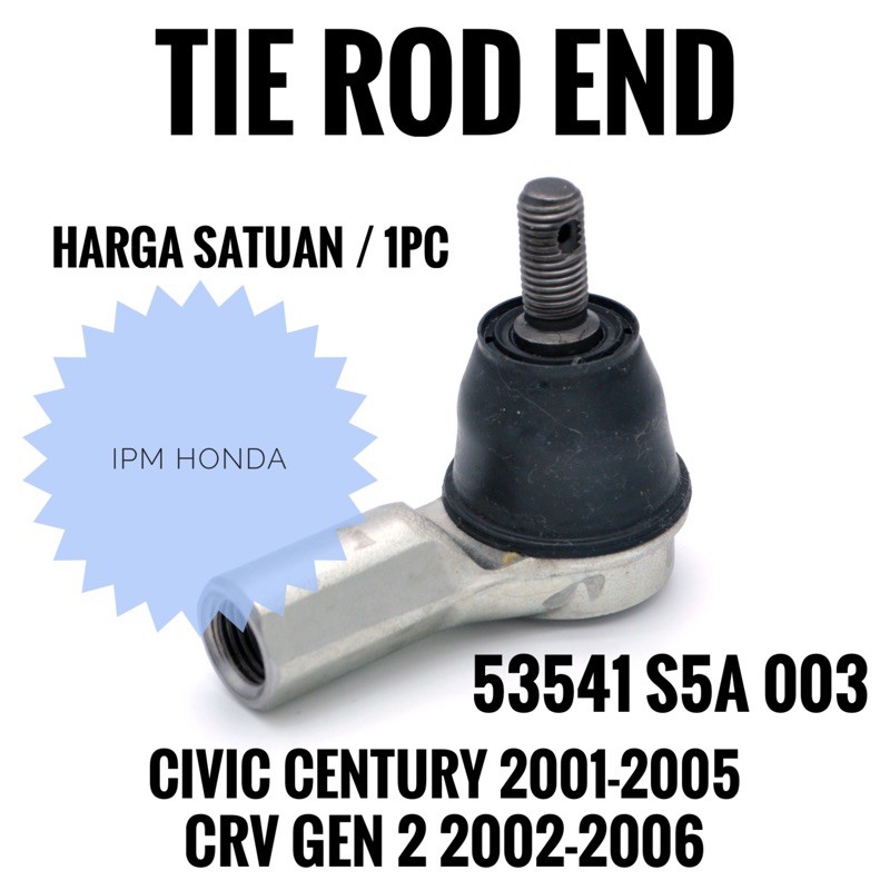 53541 S5A Tie Rod Honda Civic Es Century 2001-2005 CRV GEN 2 RD4 RD5 2002 2003 2004 2005 2006