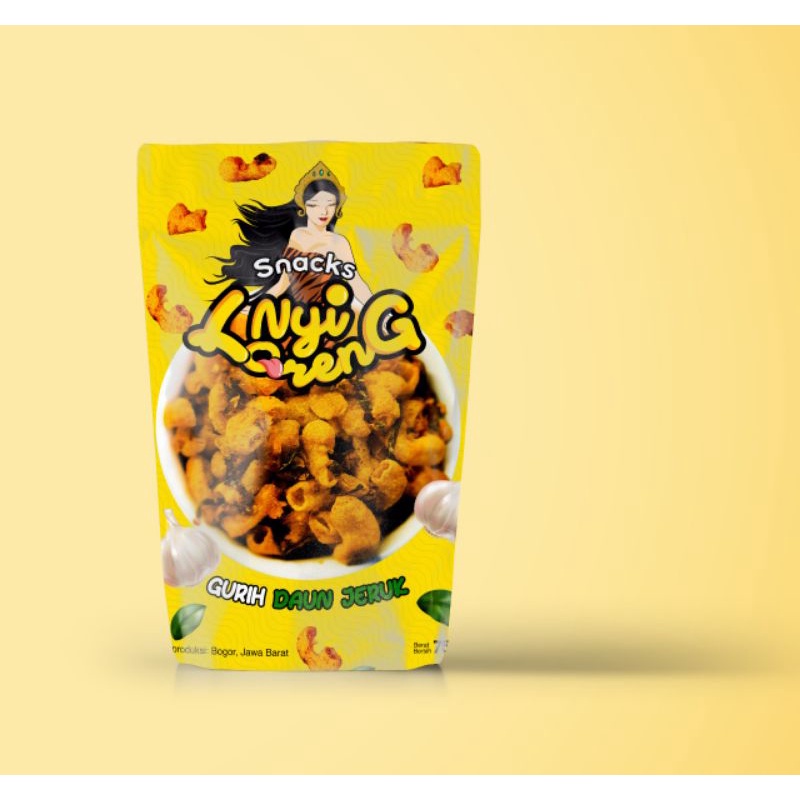 

Snacks Makaroni Renyah Nyi Loreng Asin Gurih Daun Jeruk