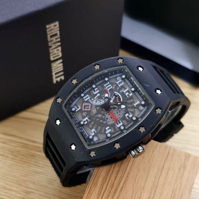 JSR 1767 JAM TANGAN PRIA RICHARD MILE RUBBER SEMI SUPER
