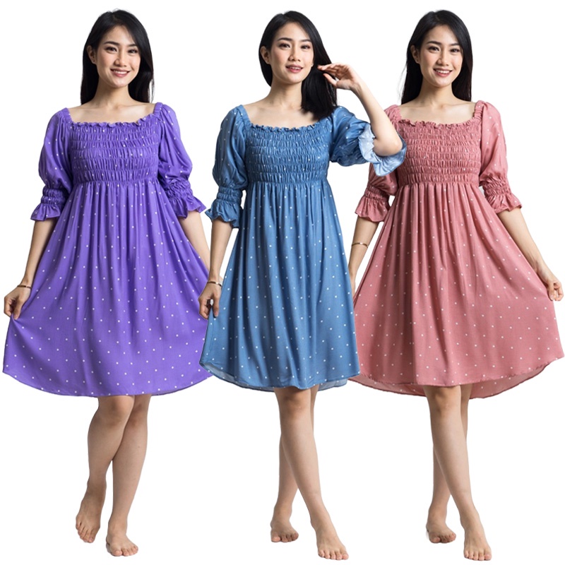 DS KS Daster Kekinian Baju Tidur Wanita Dewasa Remaja Abg Terusan Bahan Katun Rayon Premium Viral Sl