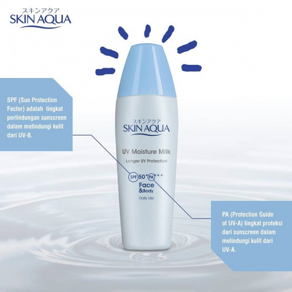 SKIN AQUA UV Sunscreen Moisture Milk SPF50 / Moisture Gel SPF30 / UV Mild Milk SPF25 PA+++ 40gr (BPOM)