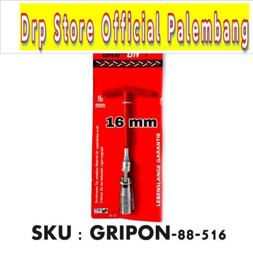 GRIP ON 88-516 Kunci Busi Motor Flexible 16 mm - Flexibel Spark Plug