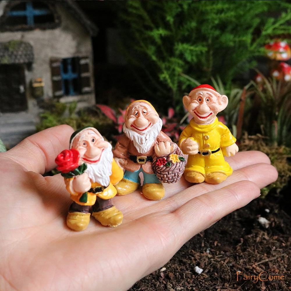 NICKOLAS1 Patung Miniatur Dwarf Gnomes Pemandangan Mikro Lucu