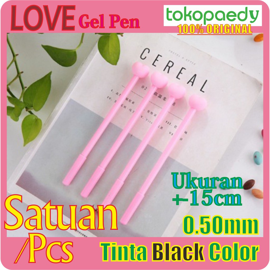 

Pulpen Gel Karakter LOVE PINK CINTA /Pink Unik Lucu /Souvenir /Tinta Gel BLACK 0.5mm ORIGINAL GelPen