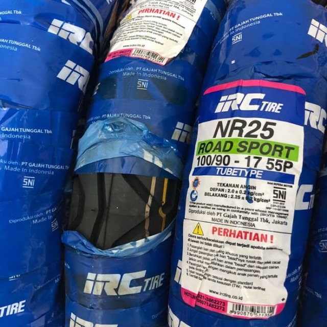 BAN LUAR MOTOR IRC 100/90-17 (NR 25)