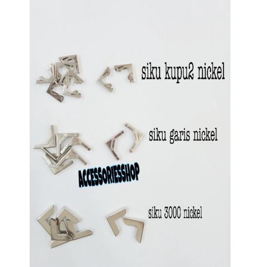 

R-IQQ} ♡} Siku kupu² garis polos nikel/siku yasin/sudut buku/siku agenda-1gross siap dikirim}