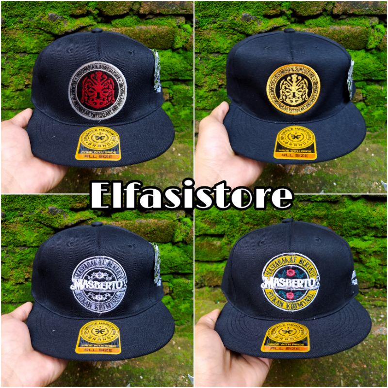 Grosir (SSC) Topi Snapback Pria Distro Logo Bordir Masberto Premium Termurah
