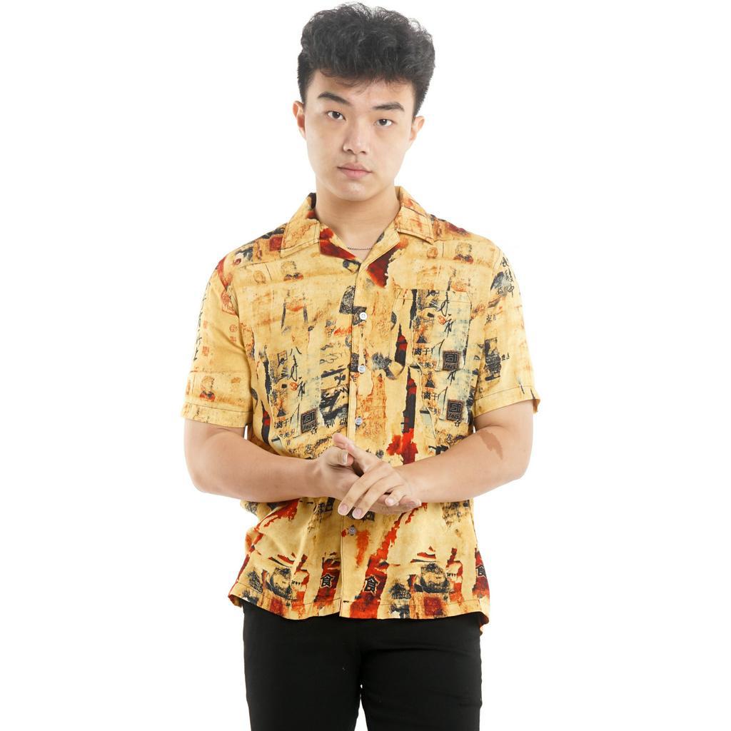 819 Kemeja Pria Lengan Pendek Kemeja Hawai Hawaiian Shirt Kemeja Motif Rayon Kemeja Pantai Pria Kemeja Santai Kemeja Vintage Ready Hingga Big Size 4R0018