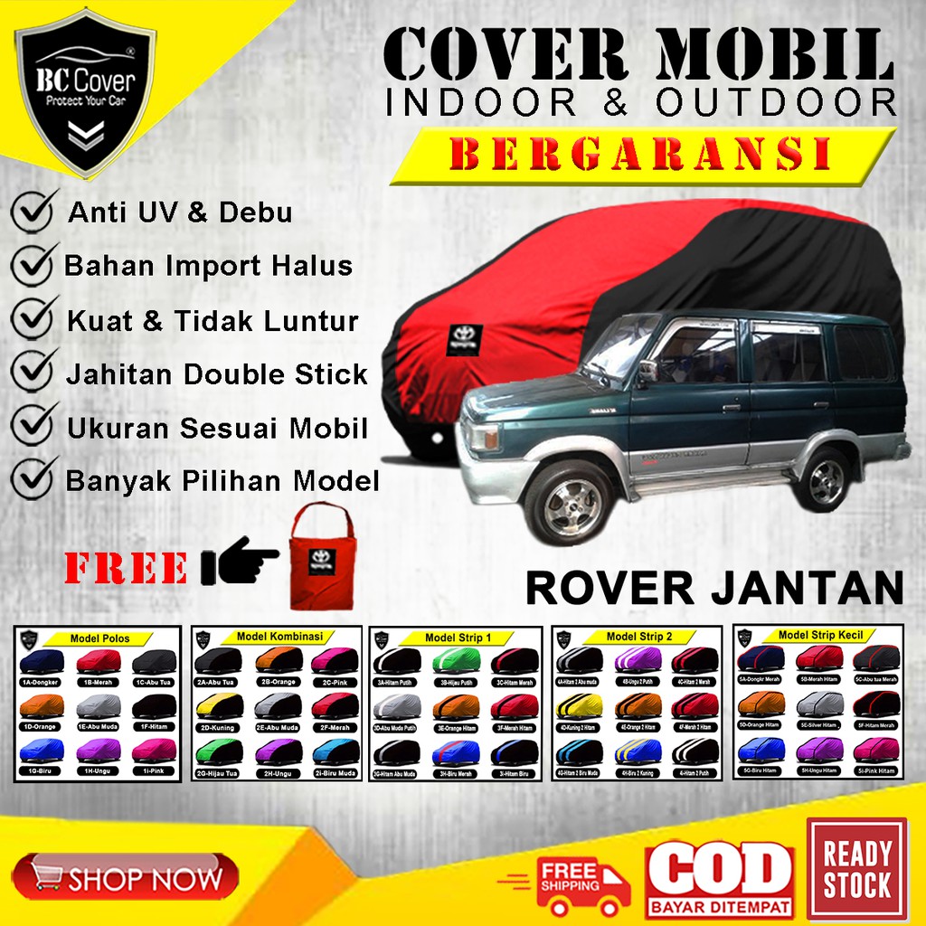 Cover Mobil Kijang Rover Jantan, Sarung Mobil Toyota Kijang Rover, Mantel Penutup Pelindung Jas Mantol Kerudung Tutup Mantel Kijang Rover Outdoor