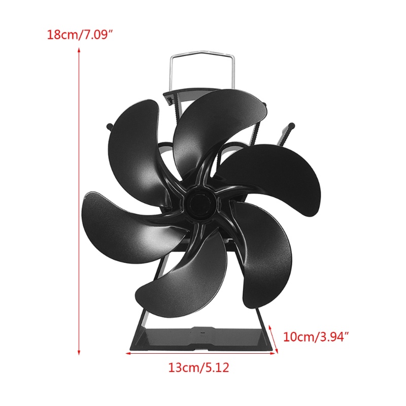 Zzz Kipas Angin Tenaga Panas Dengan 6 Balingbaling Untuk Tungku Kayu Bakar
