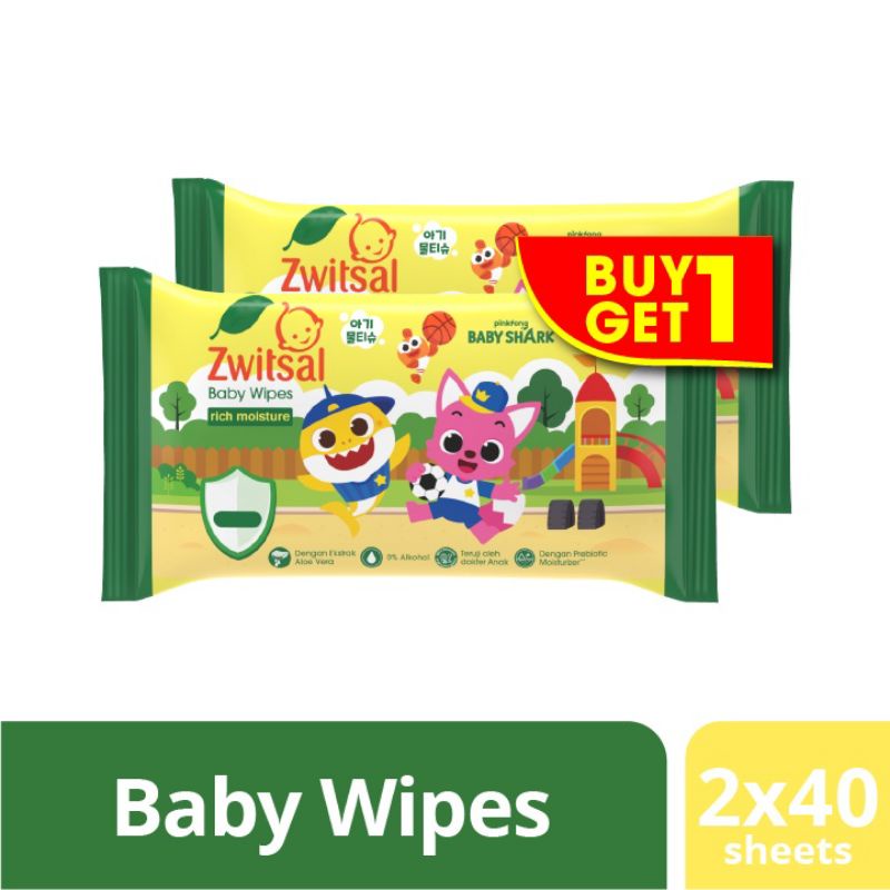 TISSU BASAH (BUY 1 GET 1 ) BABY  WIPES ANTI BACTERIAL / BABY WIPES / TISSU