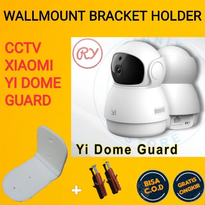 Xiaomi Yi Dome Guard Camera CCTV Security Spy Camera Pengintai Wallmount Bracket Holder