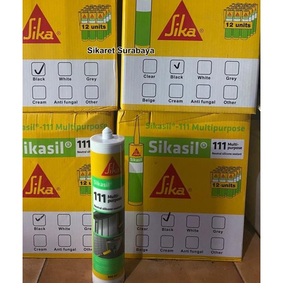 

Sika Sikasil 111 multipurpose Sealent Silicone White Grey - Abu-abu