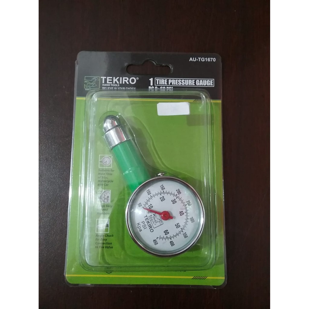 Tekiro Ukur Tekanan Angin Bulat 60 Psi / Tekiro Tire Pressure Gauge