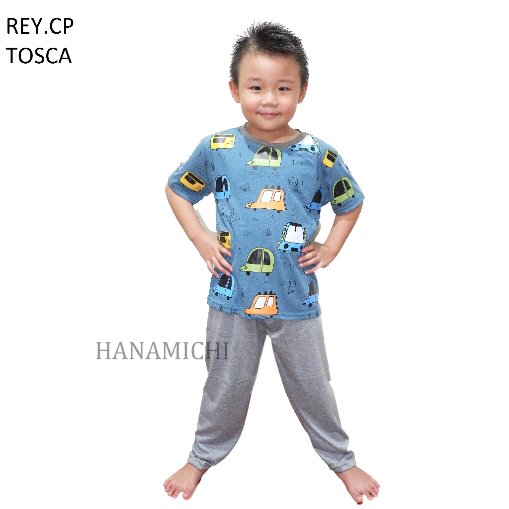 Hanamichi REY.CP Baju Tidur Anak Bergambar Lengan Pendek