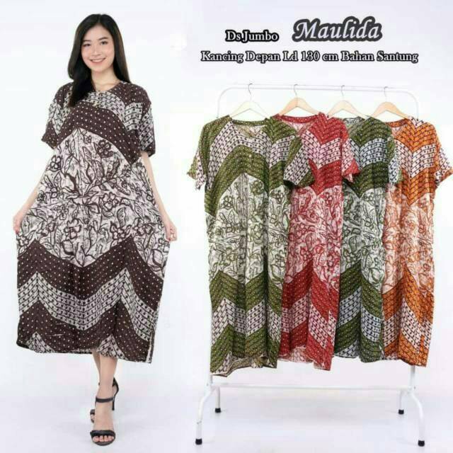 Daster Jumbo Maulida | Daster Batik | Super jumbo | Baju Tidur | Daster Batik
