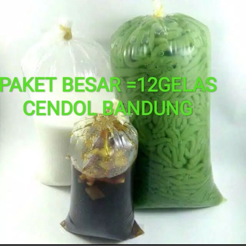 

CENDOL BANDUNG PAKET BESAR 1,2kg cendol+350 gr santan+350 gr gula Jawa&nangka