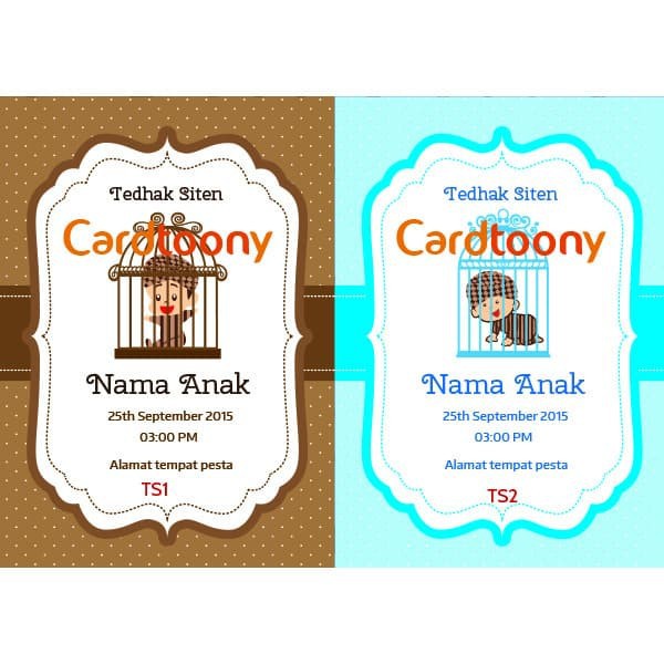 Kartu Ucapan Terima Kasih Tedak Siten / Thanks Card Tedhak Siten