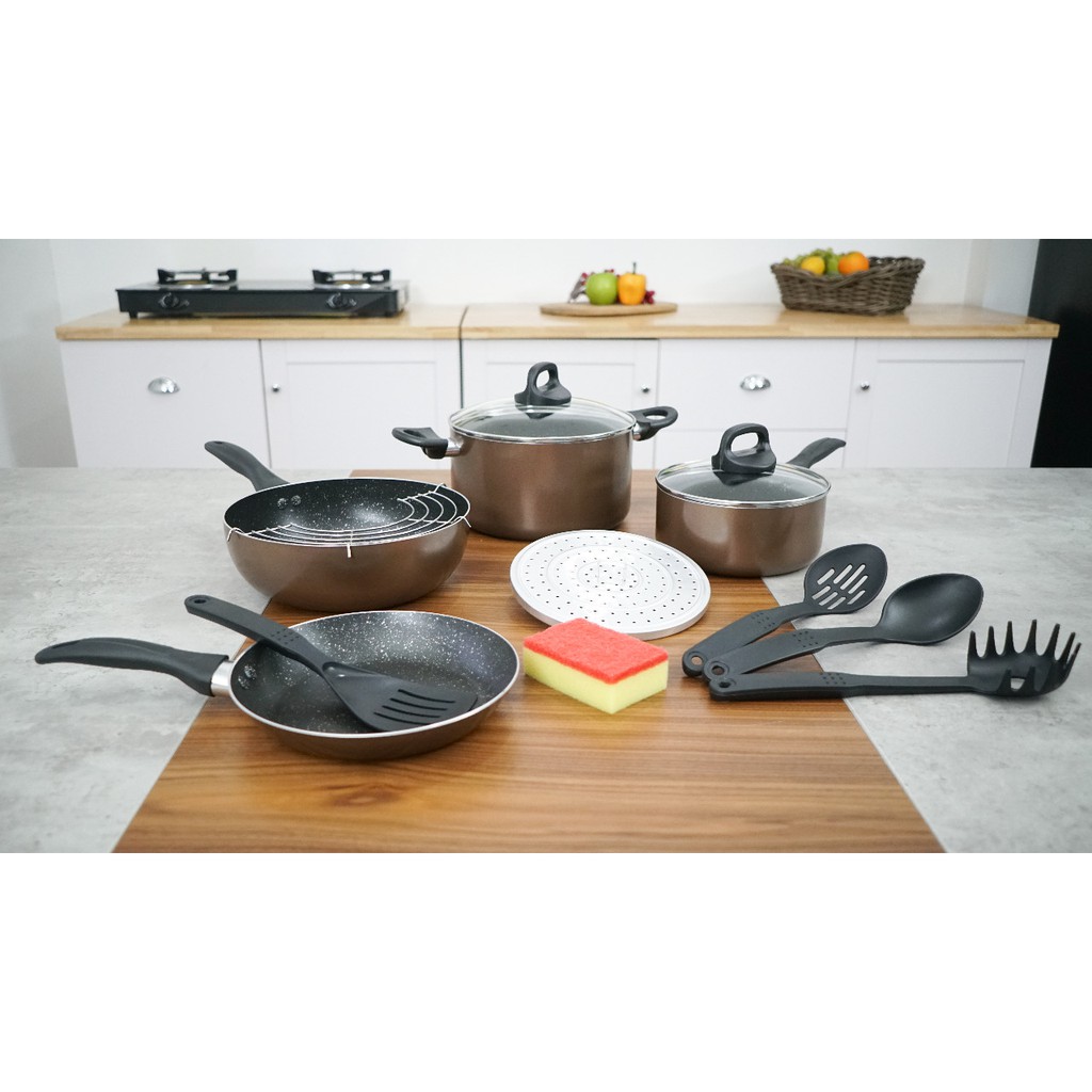 Perlengkapan Masak Maxim Royal Panci Set 13 wajan penggorengan Anti Lengket