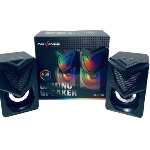 Speaker Aktif/Speaker duo Original Advance CLS-102 Speaker Komputer/laptop Gaming Speaker RGB Backlit Berkualitas