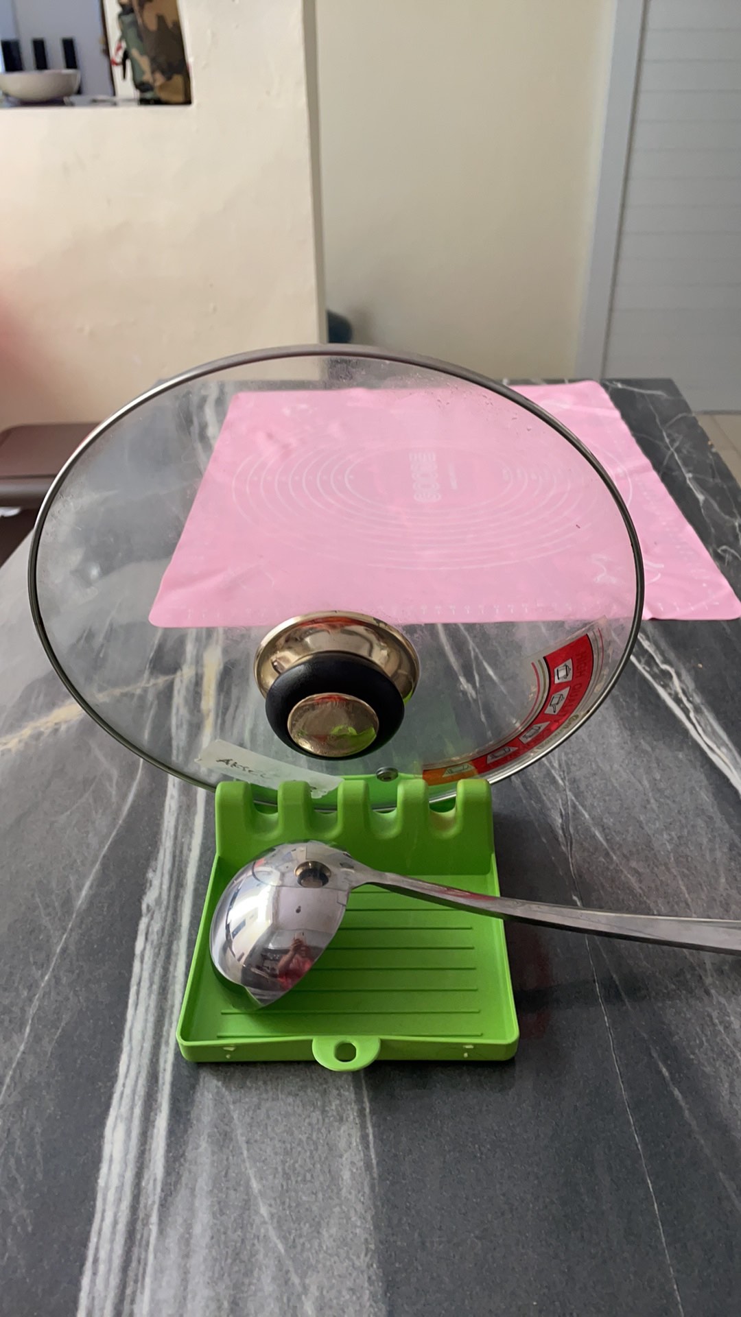 Holder Peralatan Masak Hp883m Rak Spatula Sutil Tutup Panci Non-slip