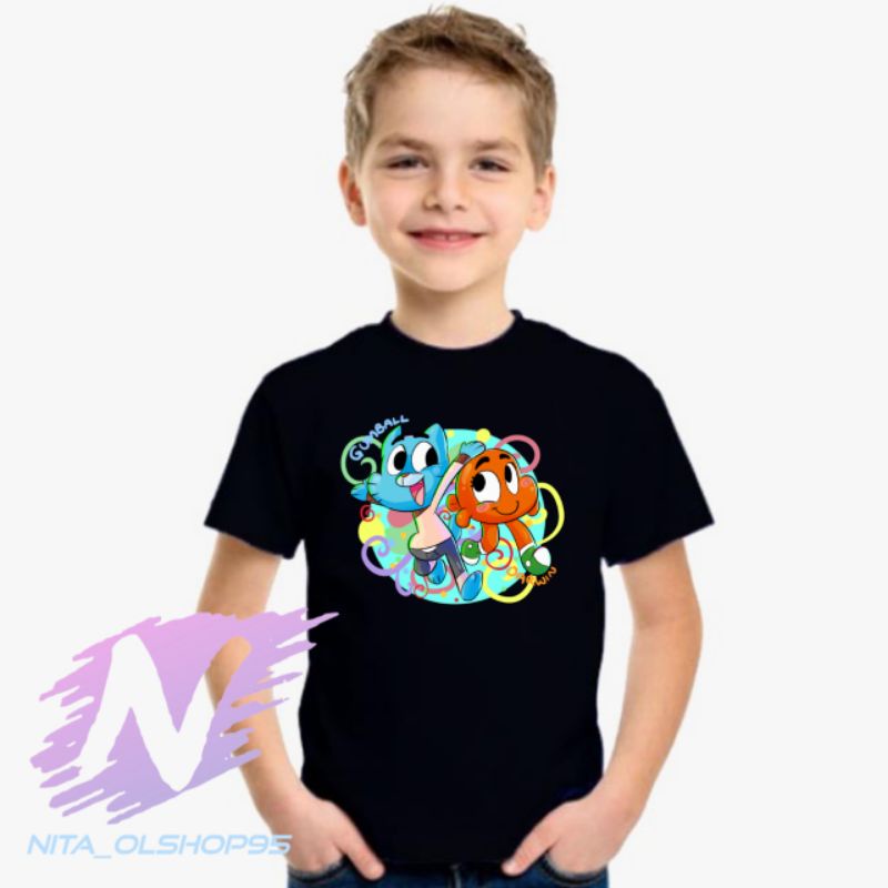 baju kaos anak Darwin gumbal kaos the amazing world of gumball