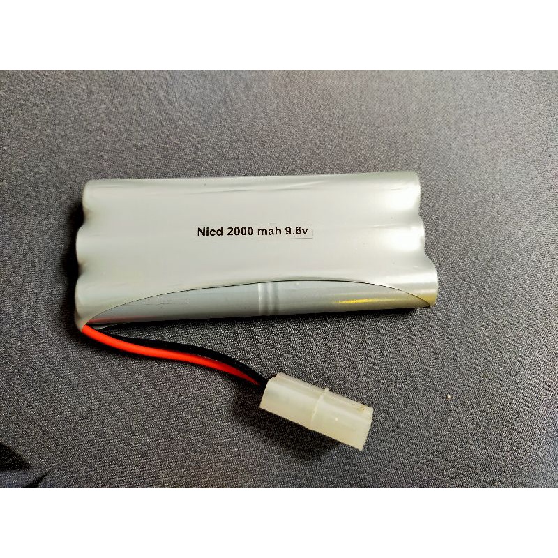 Baterai Mobil Remot RC 6AA Ni-Cd 9,6v - 2000mAh Soket Putih Dua Pin