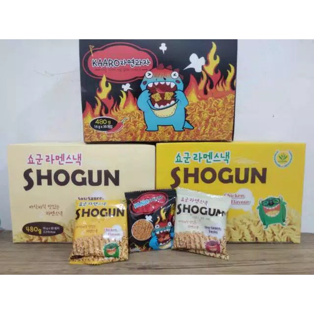 Mie Shogun Korea Snack Mie Kremes 1box isi 20pack