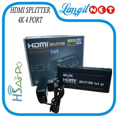 HS AIRPO  HDMI 4K SPLITTER 4 PORT