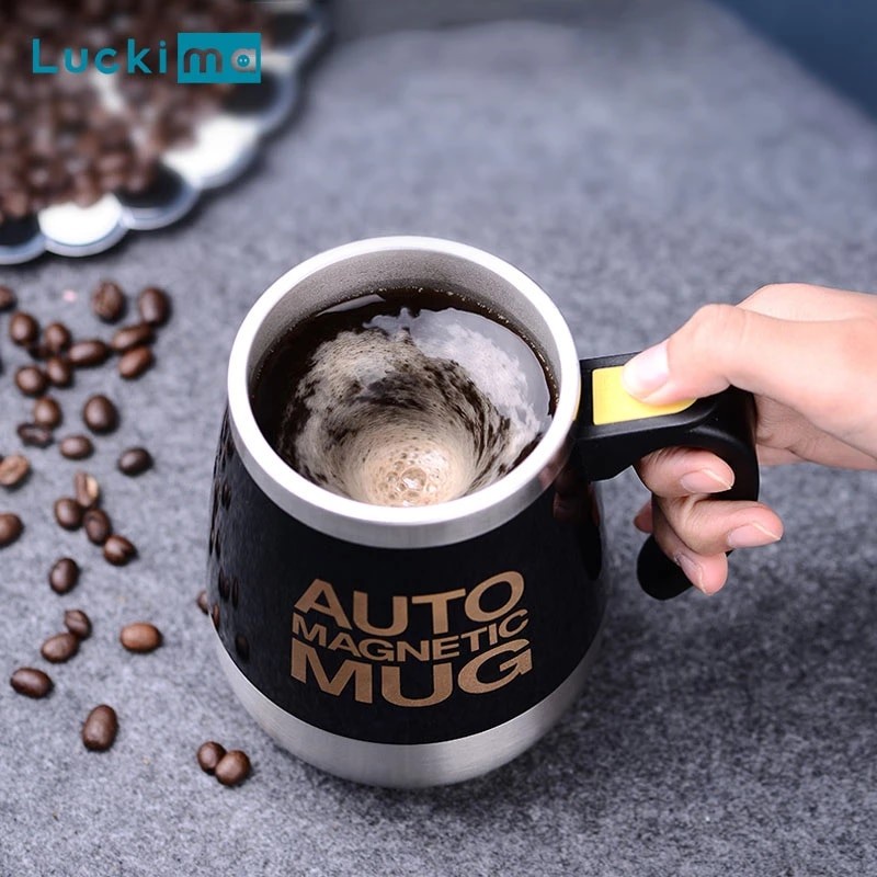 gelas mug self stirring new gelas aduk Otomatis Stainless steel Coffee Magic Teh