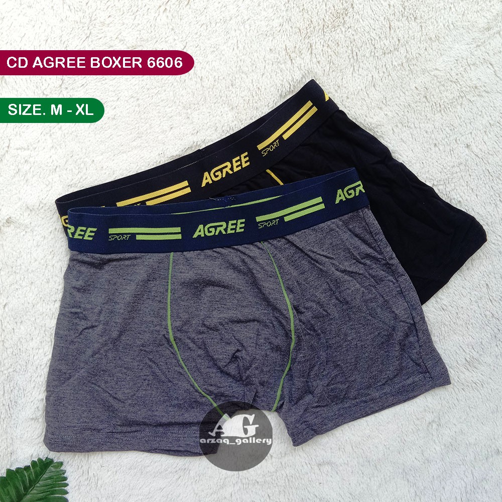 [2 pcs] Boxer Agree 6606  | Celana dalam pria dewasa boxer