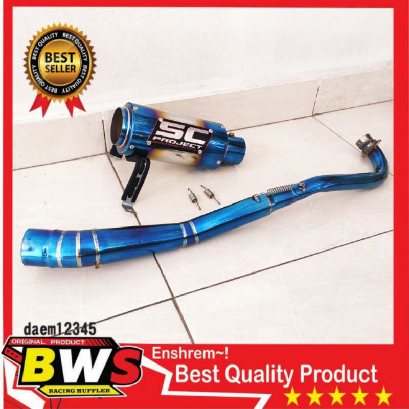 Knalpot SC project Jupiter Vega Revo Supra blue moon