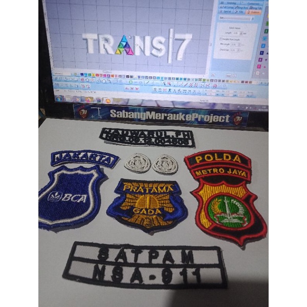 logo satpam bordir timbul bank custom BCA / BRI/ BNI dll