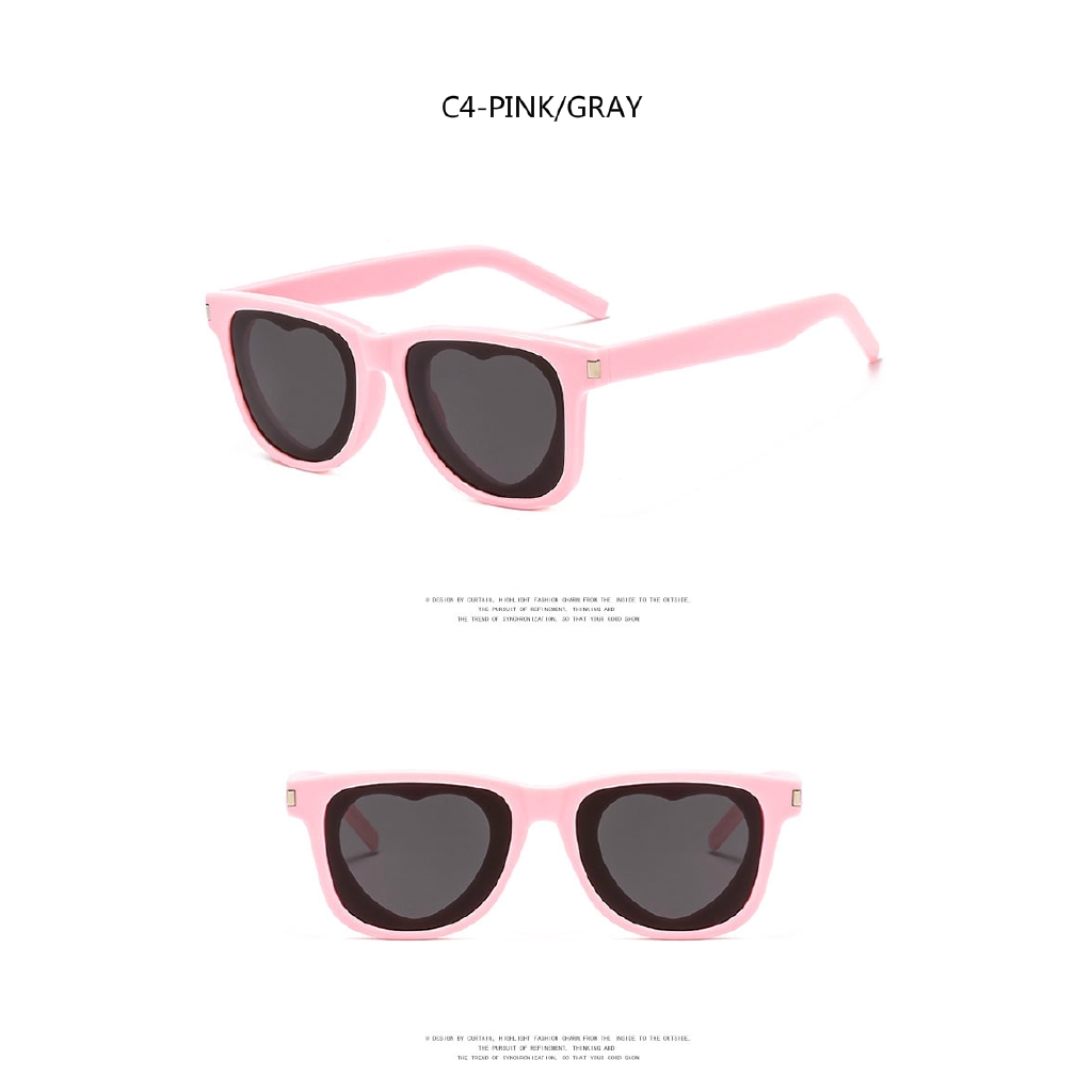 Peach Heart Girl Cute Korean 2020 New Love Couple Fashion Sunglasses