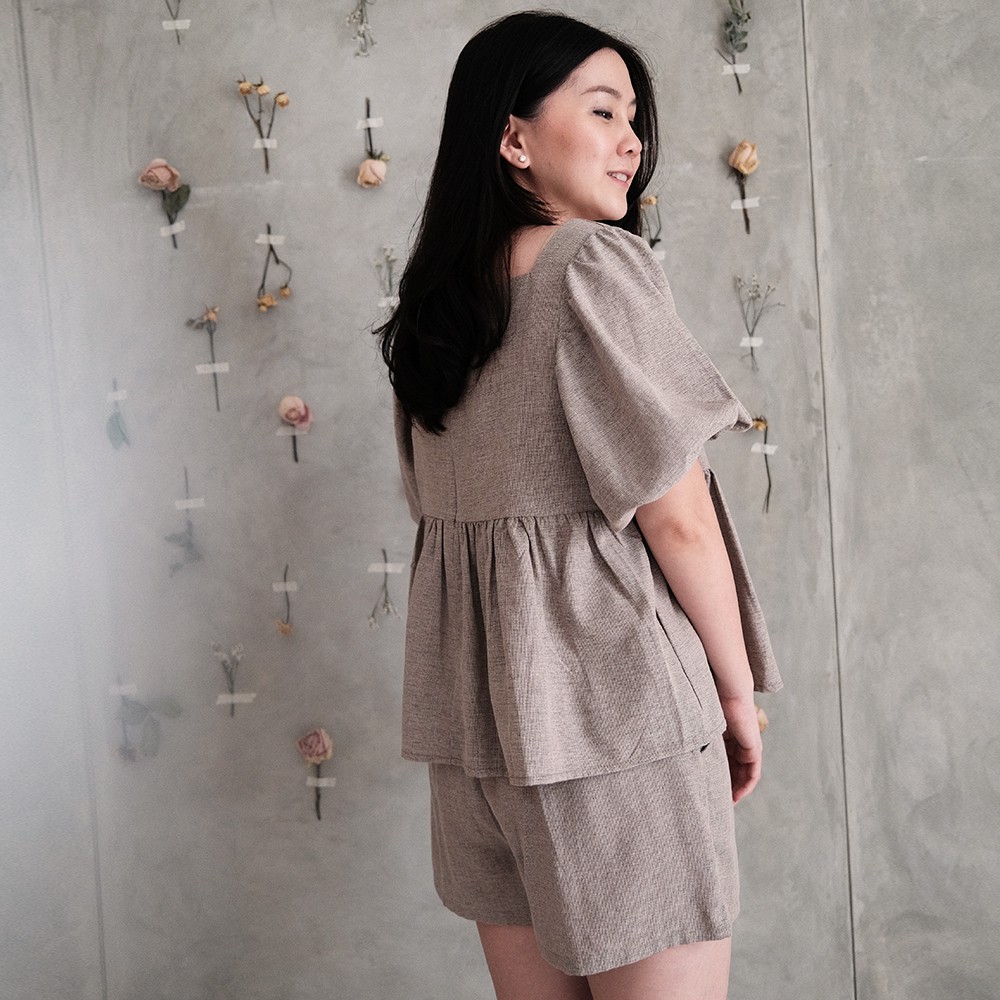 Lolliestory Haydee loose cotton sets - homewear-choco