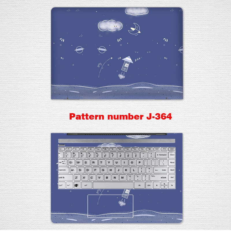 Stiker Skin Vinyl 2 Sisi Untuk Laptop 11 / 12 / 13 / 14 / 15 / 17 Inch Universal HP Pavilion Star 14 Series 66 X360 15.6inci Film Pelindung Full Set Tpn-q244
