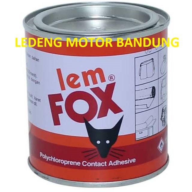 Lem FOX Kaleng 70gr Ngelem Kuning Sandal Sepatu Kulit Hpl Kayu Karet Karpet