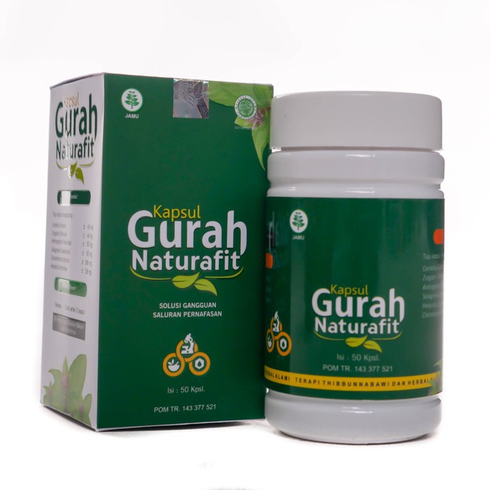 Kapsul Gurah Bronfit Naturafit Original Obat Herbal Flu Batuk Bronkitis Asma
