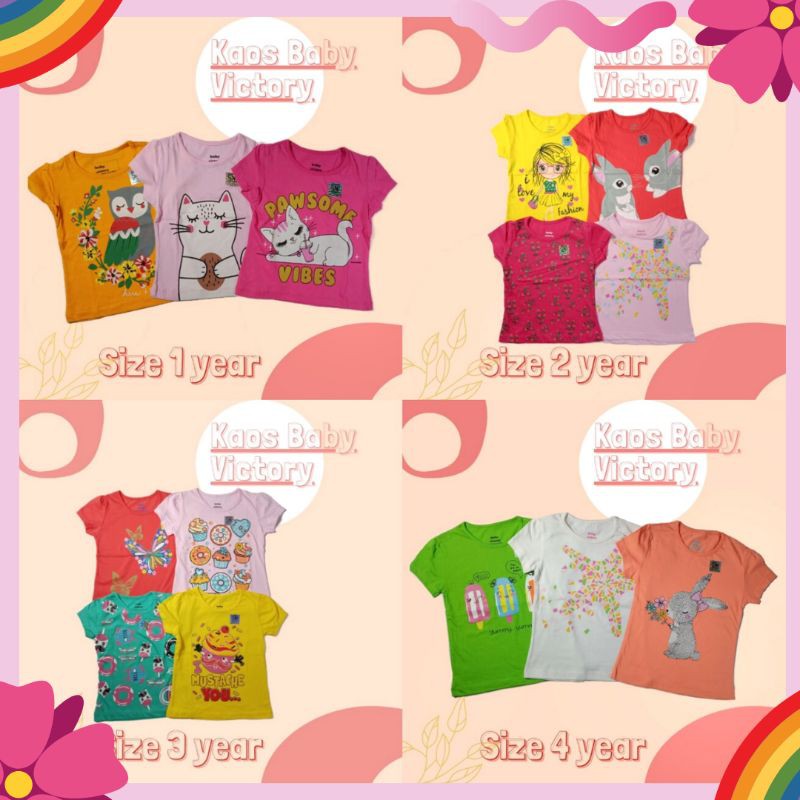 Kaos Baby Victory Size 1-4y